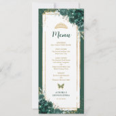 Carte Emerald Green Roses Quinceanera carte d'anni (Devant)