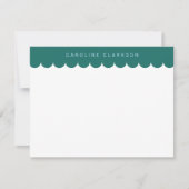 Carte Emerald Green Scallop Bordure (Devant)