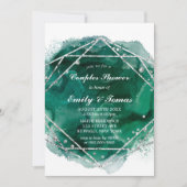 Carte Emerald Green Silver Couples géométriques Couples (Devant)