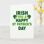 Carte Emerald Irish Day Glitter Texture Card (Fleur jaune)