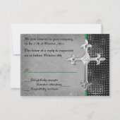 Carte Emerald Medieval Celtic Cross RSVP (Devant)
