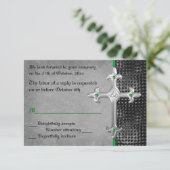 Carte Emerald Medieval Celtic Cross RSVP (Debout devant)