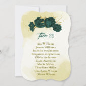 Carte Emerald vert or fleuri (Devant)