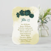 Carte Emerald vert or fleuri (Debout devant)