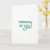 Carte Émeraude Pensées Pour Toi (Fleur jaune)