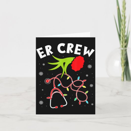 Carte Emergency Room Christmas Er Crew Nurse Xmas Holida (Devant)