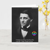 Carte Emerson "La paix est dans" Citation de sagesse Cad (Fleur jaune)