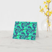 Carte Émerveillement vert..... (Fleur jaune)