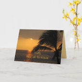 Carte Emily Hawaiian Joyeux Anniversaire Tropical Sunset (Fleur jaune)