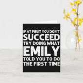 Carte Emily Name D Birthday Funny Christmas Joke  (Fleur jaune)