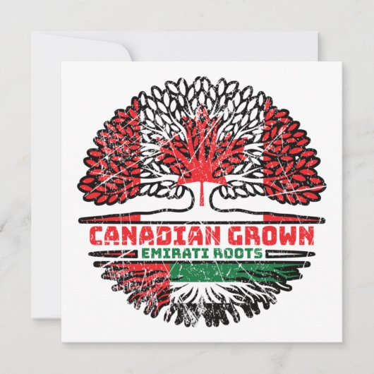 Carte Émirat Emirati Canadian Canada Tree (Devant)