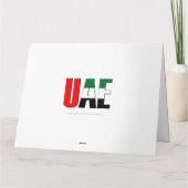 Carte Emirats Arabes Unis Drapeau des EAU Typographie (Dos)