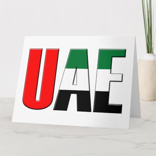 Carte Emirats Arabes Unis Drapeau des EAU Typographie (Devant)