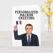 CARTE EMMANUEL MACRON PERSONNALISÉ (Fleur jaune)