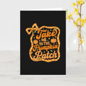 Carte Emmène-moi à la Citrouille Patch de Thanksgiving A (Fleur jaune)