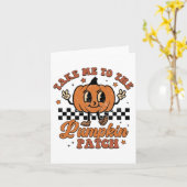 Carte Emmène-moi à la parcelle de citrouilles automne fa (Fleur jaune)
