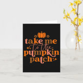 Carte Emmène-moi à la parcelle de citrouilles automne fa (Fleur jaune)