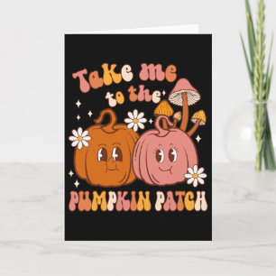 Carte Emmène-moi à la parcelle de citrouilles d'automne