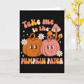 Carte Emmène-moi à la parcelle de citrouilles d'automne (Fleur jaune)