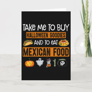 Carte Emmène-moi acheter des friandises Halloween et man