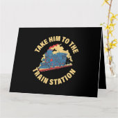 Carte Emmenez-le à la gare (Fleur jaune)