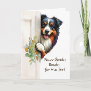 Carte Emmenez Le Chien Au Travail Jour Drôle Jouer Le Ch