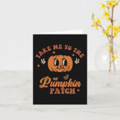 Carte Emmenez-Moi Au Patch De Citrouille Automne Tomber  (Fleur jaune)