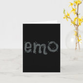 Carte EMO Et Goth Toujours - Emo Noir Distressed (Fleur jaune)