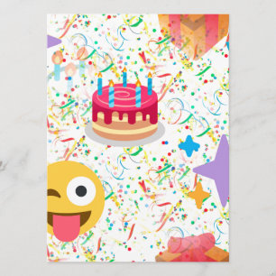 Carte emoji anniversaire heureux