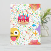 Carte emoji anniversaire heureux (Debout devant)