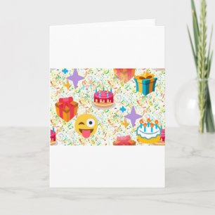 Carte emoji anniversaire heureux