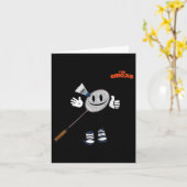 Carte Emoji Badminton Sports Thumup (Fleur jaune)