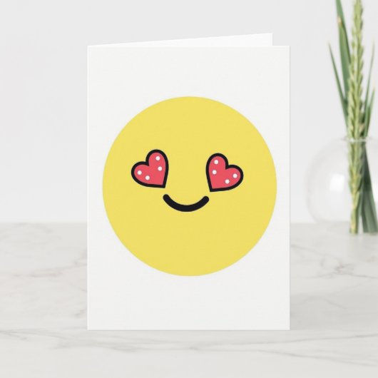 Carte Emoji Cœurs Je T'Aime (Devant)