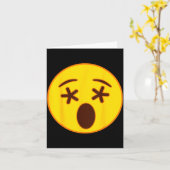 Carte Emoji Crossed Out Eyes Yellow Smile Face (Fleur jaune)