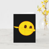 Carte Emoji Dab faisant le dab Visage Souriant Jaune  (Fleur jaune)