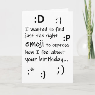 Carte Emoji d'anniversaire