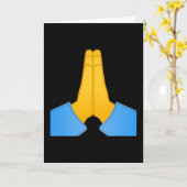 Carte Emoji des mains pliées (Fleur jaune)