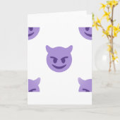 Carte emoji diable (Fleur jaune)