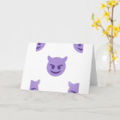 Carte emoji diable (Fleur jaune)