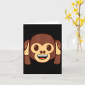 Carte Emoji Monkey Holding Ears Yellow Smile Face (Fleur jaune)