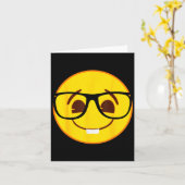 Carte Emoji Nerd Gles Yellow Smile Face (Fleur jaune)