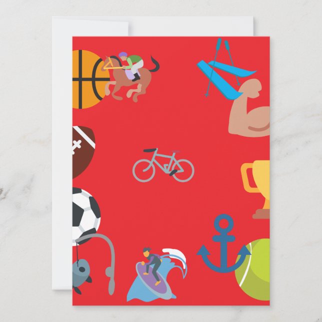 Carte émoticône sportive (Devant)