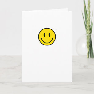 Carte Émoticône visage jaune rouge noir blanc sourire he