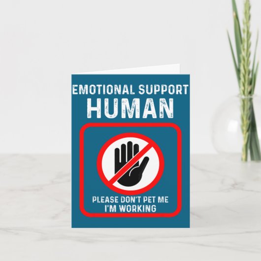 Carte Emotional Support Human Halloween Costume Hallowee (Devant)