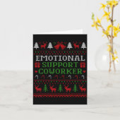 Carte Emotional Suprt Coworker Funny Ugly Christmas Swea (Fleur jaune)