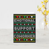 Carte Emotional Suprt Coworker Funny Ugly Christmas Swea (Fleur jaune)
