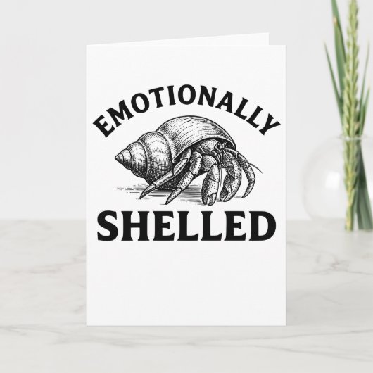 Carte Emotionally Shelled Funny Hermit Crab (Devant)
