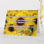 Carte Empath Shine Positive Encouragement Citation (Fleur jaune)