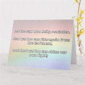Carte Empath Shine Positive Encouragement Citation (Fleur jaune)