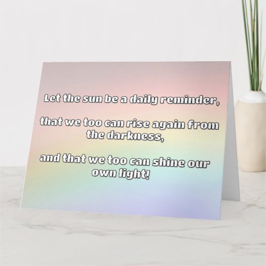Carte Empath Shine Positive Encouragement Citation (Devant)